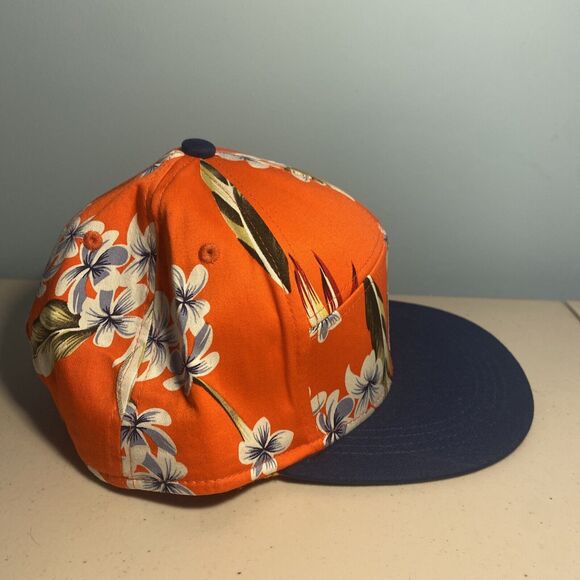 Men’s Adjustable SnapBack City Hunter USA New York Orange Floral Pattern - Picture 4 of 7